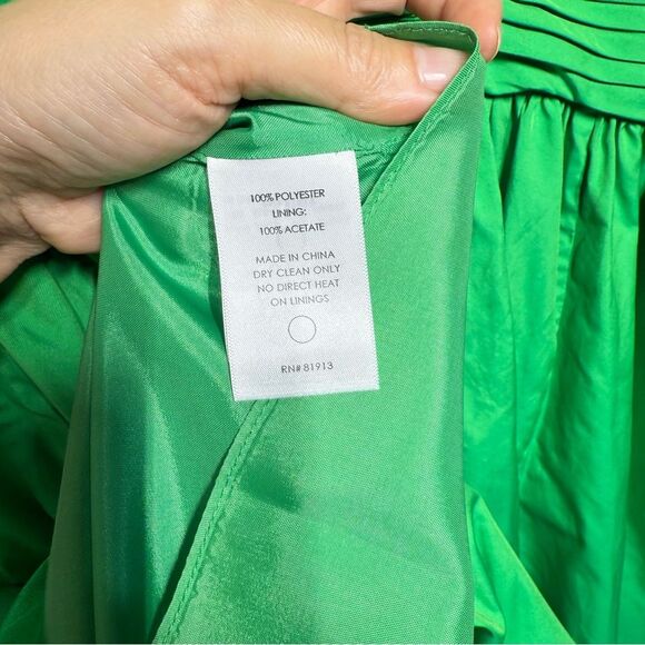 Anthropologie Tracy Reese Midi Dress Parted Emerald Dress with Pockets 8 - Picture 13 of 15